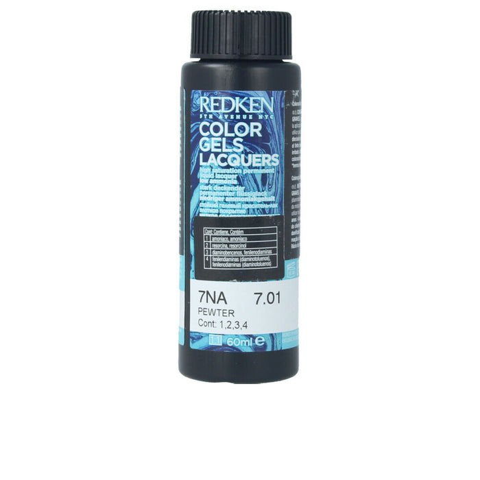 Permanente Kleur Redken Color Gel Lacquers 7NA-pewter 3 x 60 ml Vloeistof