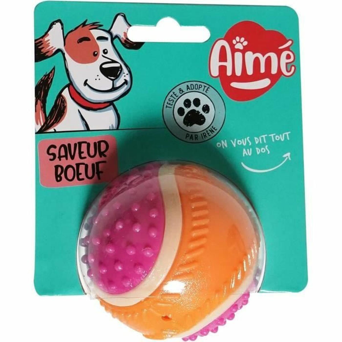Jouet pour chien en peluche Aimé Rose Plastique