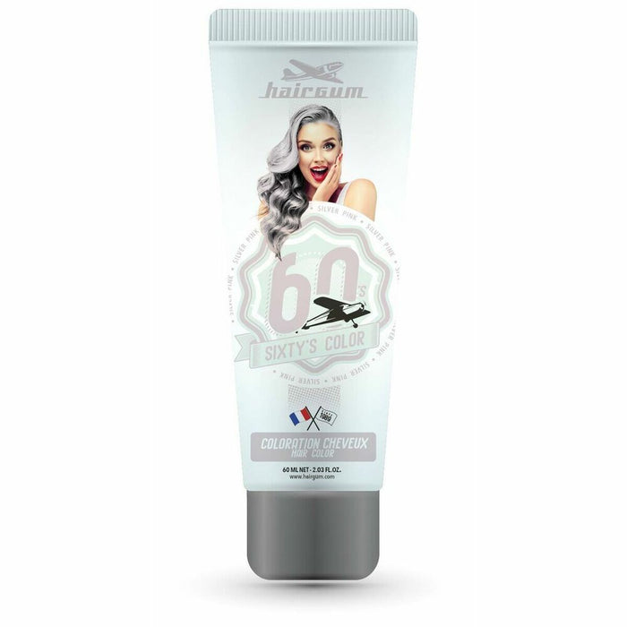 Semi-permanente kleurstof Hairgum Sixty's Color silver pink (60 ml)