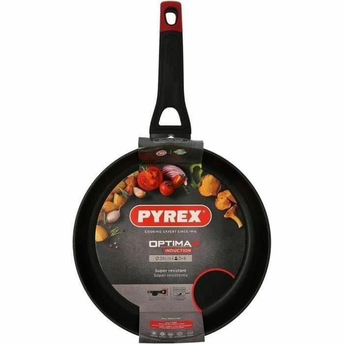 Poêle Pyrex Noir Acier inoxydable Aluminium Ø 28 cm