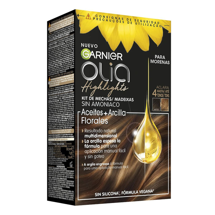 Coloration Permanente Garnier Olia Mèches Brunette