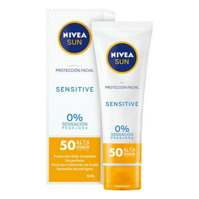 Gezichtszonnecrème Sensitive Nivea (50 ml) (Uniseks) (50 ml)