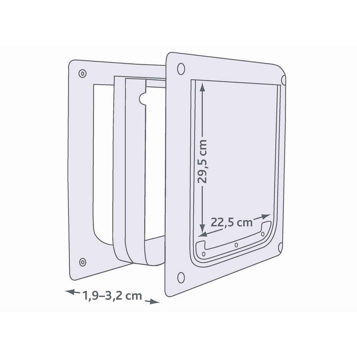 Chatière Trixie Blanc Plastique 30 × 36 CM