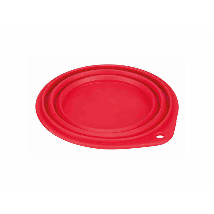 Vouwbare Dierenbak Trixie Travel Siliconen 1 L Blauw Rood