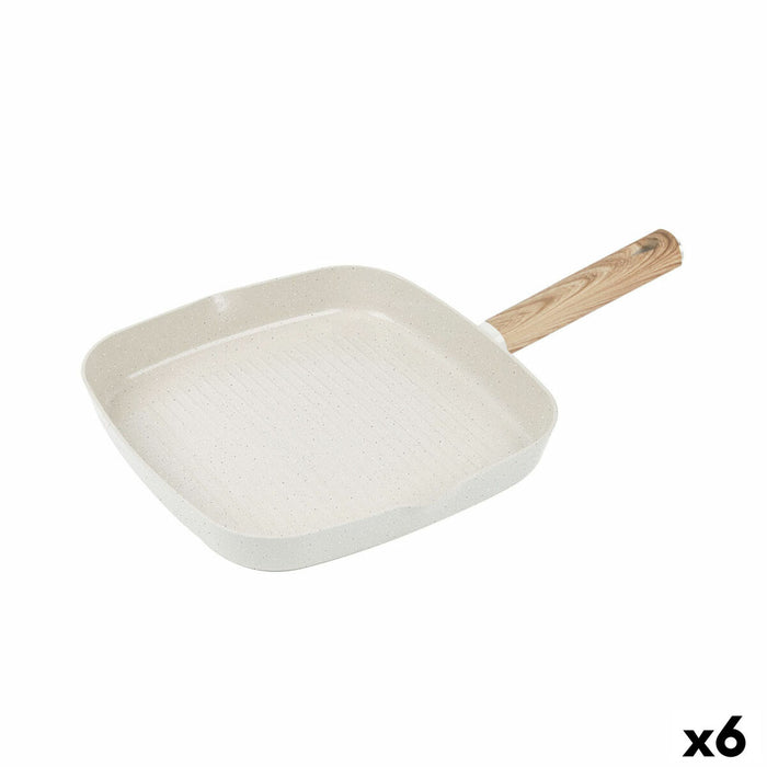 Poêle à Grilller Quttin ECOOK Blanc (6 Unités)