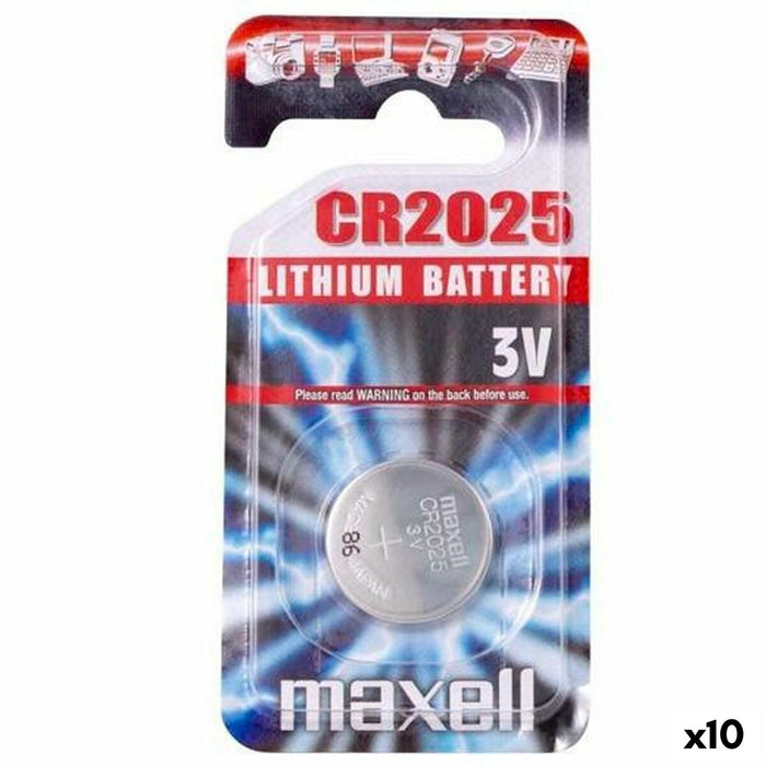 Lithium Knoopcelbatterijen Maxell 3V CR2025 (10 Stuks)