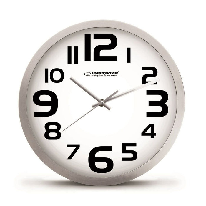 Horloge Murale Esperanza EHC013W Blanc Noir 250 mm Quartz