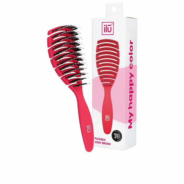 Ontwar Haarborstel Ilū Flexible Vent Roze Rose