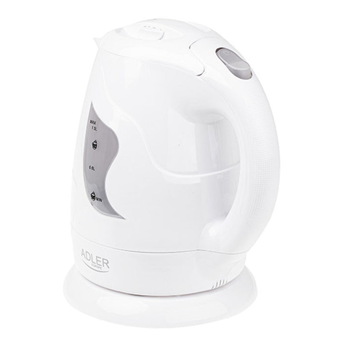 Water Kettle and Electric Teakettle Adler AD 08w White 1 L Plastic