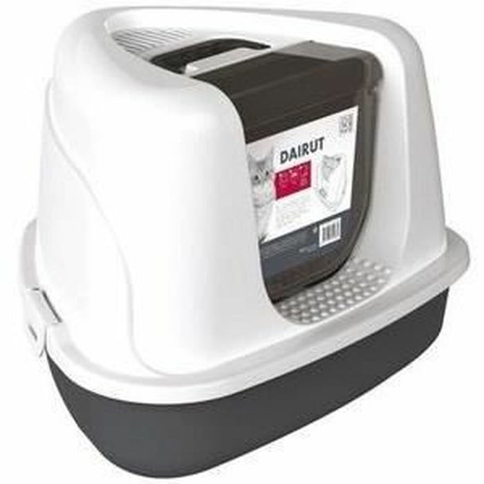 Cat Litter Box MPETS DAIRUT White Black 50 x 42 x 36 cm