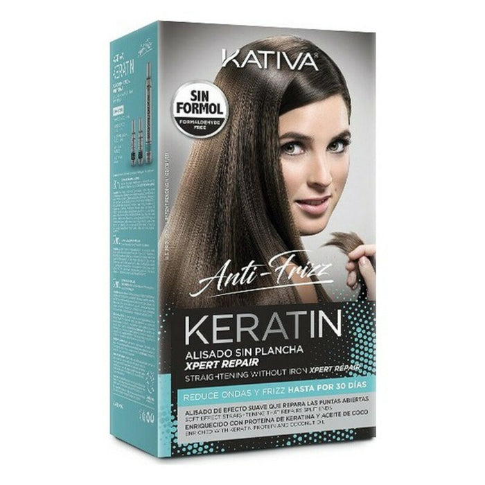 Haarstijlbehandeling Keratin Anti-frizz Post Kativa (3 pcs)