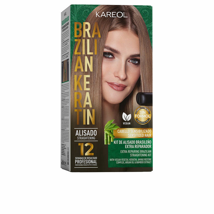 Ensemble de coiffure lissage Brésilien Kareol BRAZILIAN KERATIN Soin intense réparateur 6 Pièces