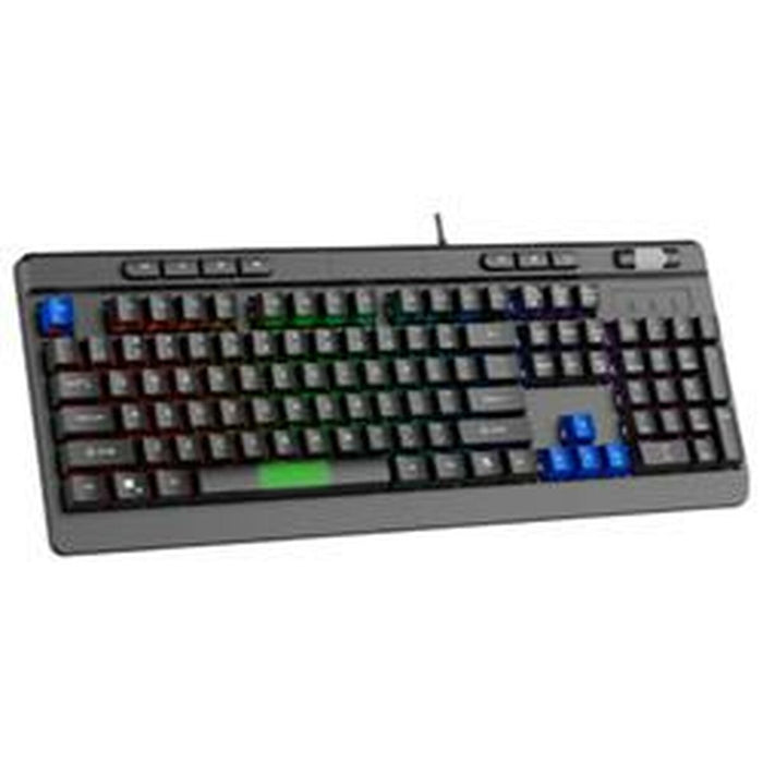 Gaming Keyboard Sparco SPMEMKEYBESP Zwart Qwerty Spaans