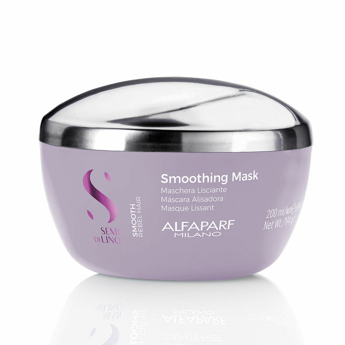 Haarmasker Alfaparf Milano Semi di Lino Smooth Rebel Hair 200 ml Verzachter