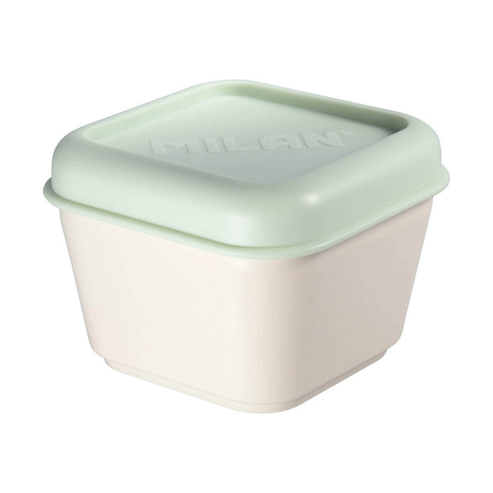 Vierkante Lunchtrommel met Deksel Milan Groen 330 ml 12 x 10 x 7 cm Plastic (1 Stuks)