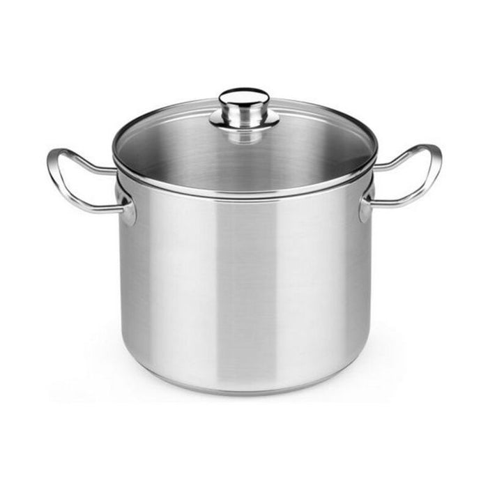 Pot met Glazen Deksel BRA A343936 10,5 L Staal Roestvrij staal Roestvrij staal 18/10