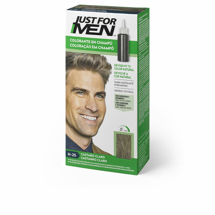 Kleurshampoo Just For Men Colorante Lichtbruin 30 ml