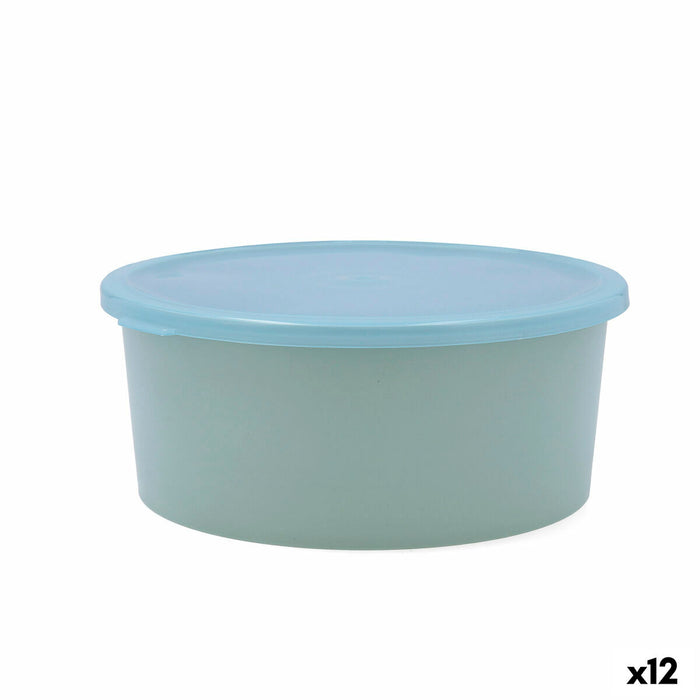 Ronde Lunchtrommel met Deksel Quid Inspira 1,34 L Groen Plastic (12 Stuks)