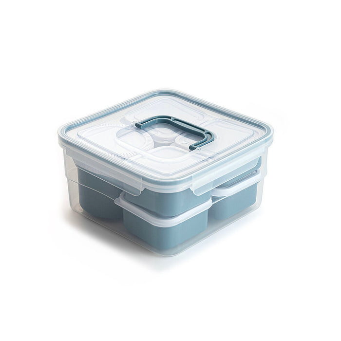 Set of Stackable Hermetically-sealed Kitchen Containers Quid Minimal 7 Pieces