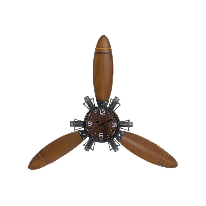 Muurklok Home ESPRIT Bruin Zwart Metaal Hout MDF Vintage 121 x 7 x 106 cm