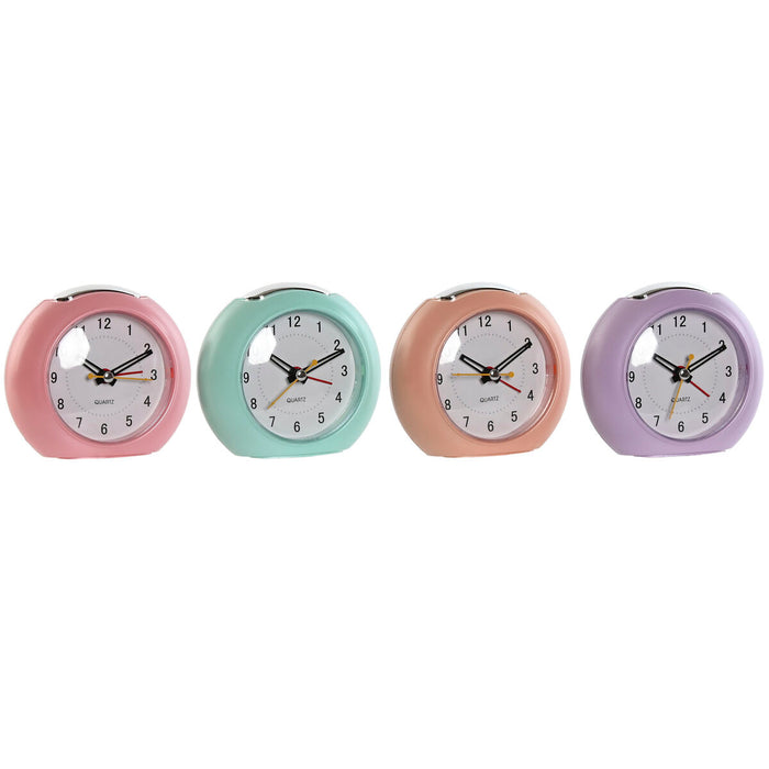 Table clock Home ESPRIT Pink Coral Mint Lilac (4 Units)