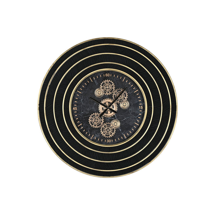 Horloge Murale Home ESPRIT Noir Doré Métal Verre 108 X 8,5 X 108 cm
