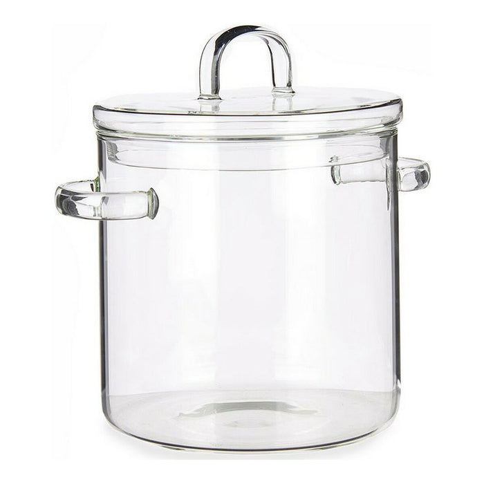 Casserole with Lid Vivalto Transparent Borosilicate Glass 15,3 x 19,5 x 21 cm