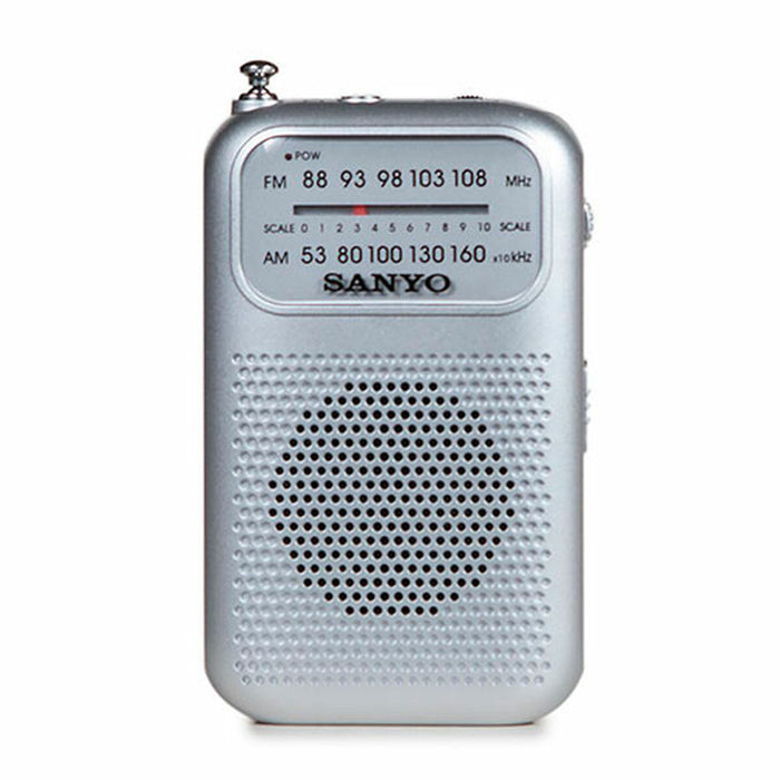 Transitorradio Sanyo AM/FM Zilverkleurig