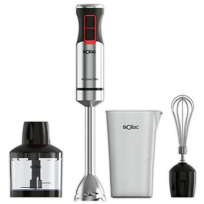 Mixeur Manuel Multifonction avec Accessoires Solac BA5616 Acier 1200 W