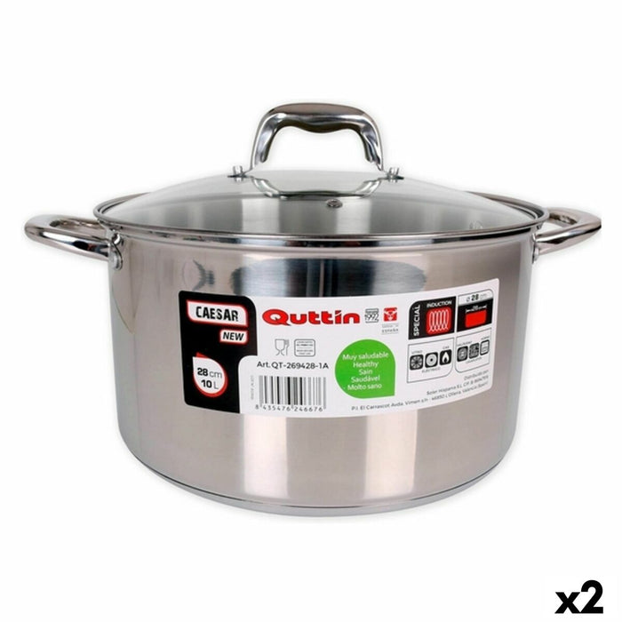 Pan Quttin 139513 Staal 10 L (2 Stuks)