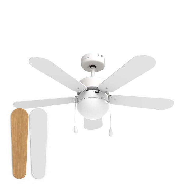 Ceiling Fan with Light Universal Blue 2015-UVT1355-23 White 50 W