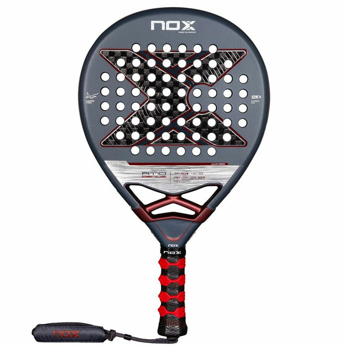 Raquette de Padel Nox AT10 Genius 12K Gris Fibre de Carbone