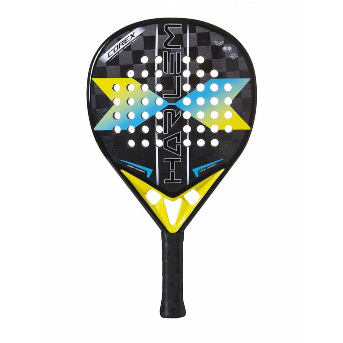 Padel Racket Harlem Padel Corex 18K Geel Blauw Zwart Grijs