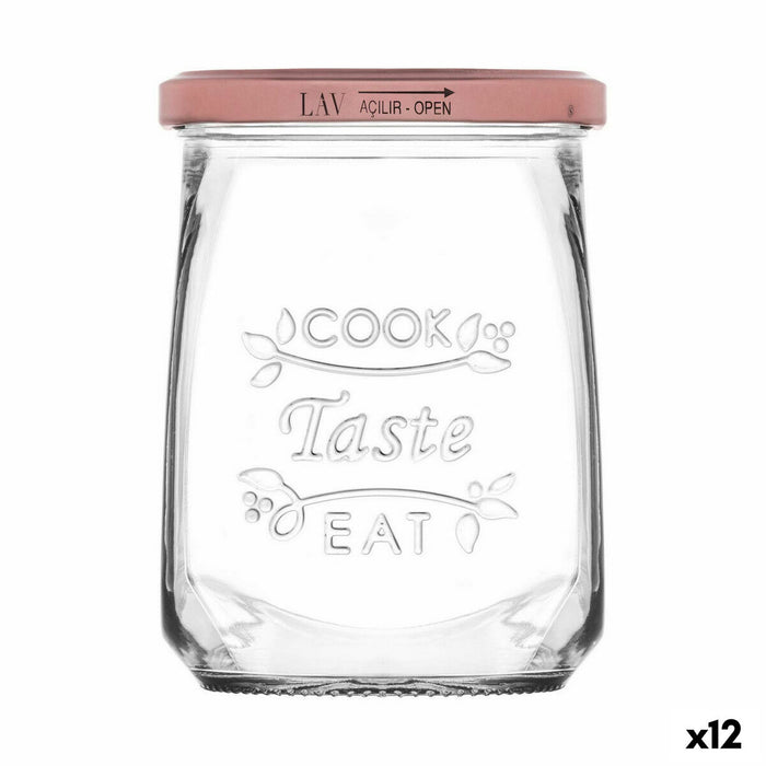 Transparante Glazen Kan Inde Tasty 550 ml Met deksel (12 Stuks)