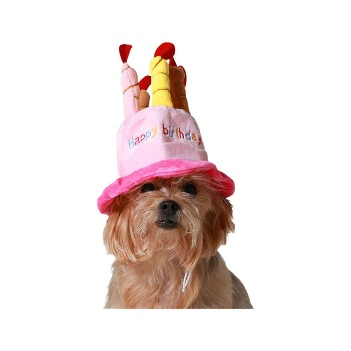 Kostuum voor honden Roze Hoed Verjaardag