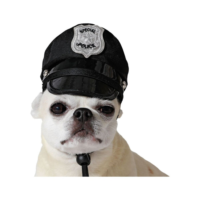Kostuum voor honden Zwart Hoed Politie