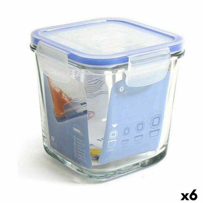 Hermetische Lunchtrommel Borgonovo Superblock Vierkant 12 x 12 x 12 cm (6 Stuks)