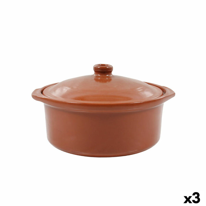 Casserole Azofra Faïence 24,5 x 23 x 16,7 cm Avec couvercle (3 Unités)