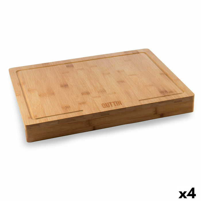Snijplank Quttin Bamboe 45 x 35 x 1,2 cm (4 Stuks)
