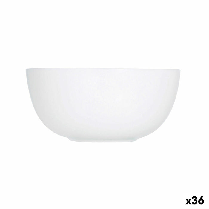 Salad Bowl Luminarc Diwali White Glass 12 cm (36 Units)