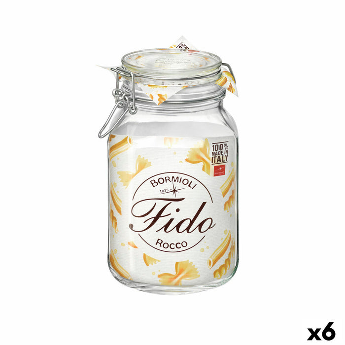 Glass Jar Bormioli Rocco Fido Transparent (6 Units)