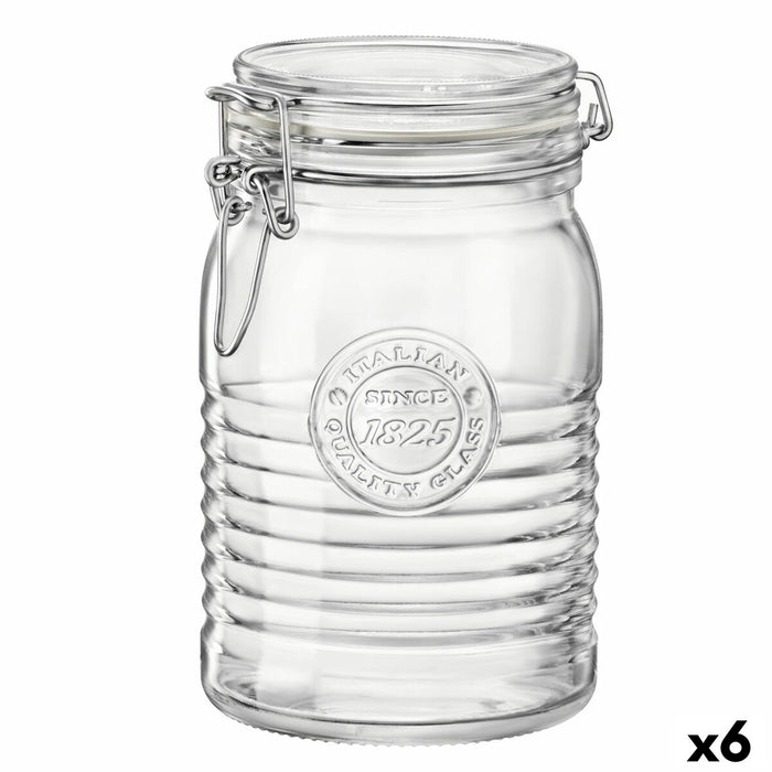 Glazen pot Bormioli Rocco Officina Transparant Glas 1,15 L (6 Stuks)