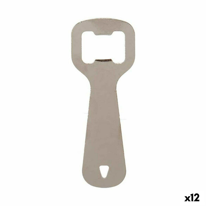 Bottle opener Kinvara Silver Stainless steel 11 x 4 x 0,5 cm 11 x 18,5 x 0,05 cm (12 Units)