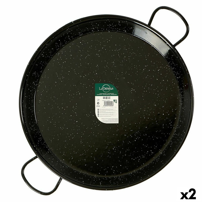 Pan La Dehesa Black Enamelled Steel Ø 70 cm 86 x 6 x 70 cm (2 Units)