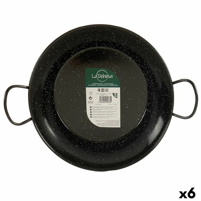 Paella Pan La Dehesa Black Enamelled Steel Ø 28 cm 39 x 10 x 29 cm (6 Units)