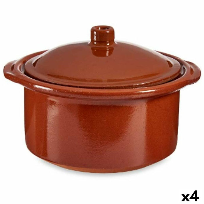 Marmite avec couvercle La Dehesa Faïence 1,5 L 22 x 14,5 x 20 cm (4 Unités)