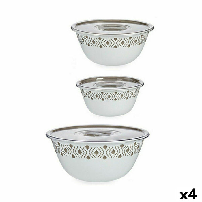 Food Preservation Container Stefanplast Tosca Beige Plastic 29,5 x 13 x 29,5 cm With lid 4 Units