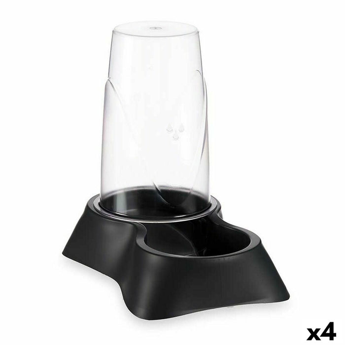 Pet feeding dish Mascow Black polypropylene 3,5 L 21,5 x 32,5 x 32,5 cm Dispenser (4 Units)