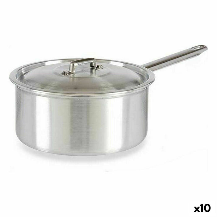 Saucepan with Lid Kinvara Silver Aluminium 3 L 22 x 12 x 38 cm 28 x 12 x 22 cm 37 x 12 x 22 cm (10 Units)