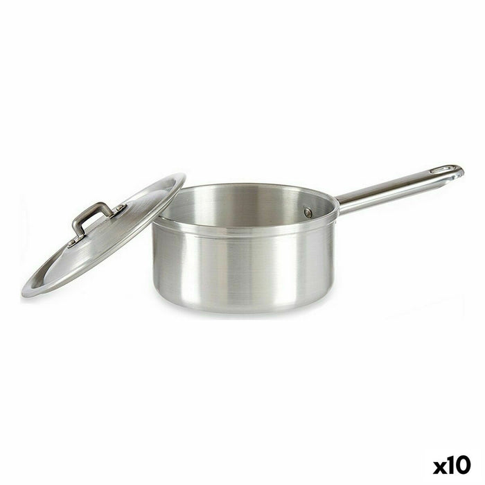 Saucepan with Lid Kinvara Silver Aluminium Ø 14 cm 1 L 28 x 9 x 16 cm 16 x 9 x 28 cm (10 Units)
